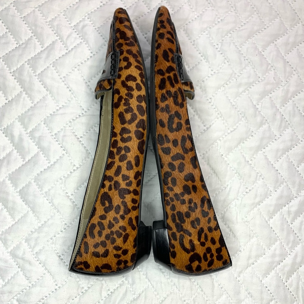 Talbots leopard print calf hair pointy toe flats, 7.5 - Picture 4 of 8